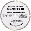 Segmented small diamond blade for fast cutting medium hard and dense material---GEMH